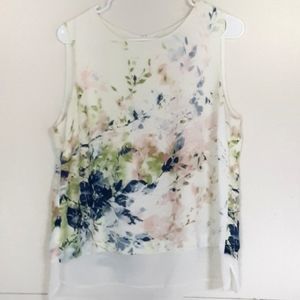 Rose & Olive floral sleeveless top
